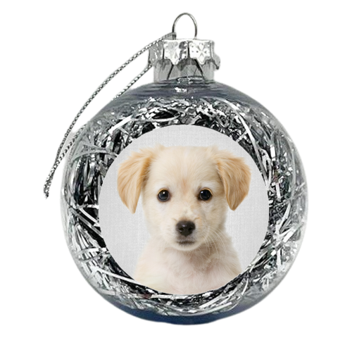 Golden Retriever Puppy - Colorful - xmas bauble by Gal Design