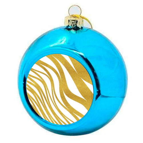 Golden Wave - colourful christmas bauble by Uma Prabhakar Gokhale
