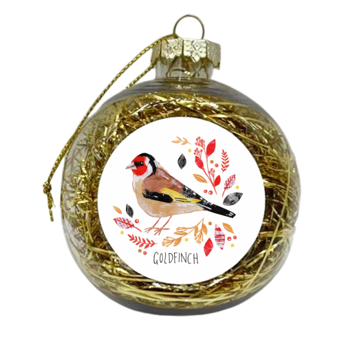 Goldfinch - xmas bauble by Sorcha Faulkner