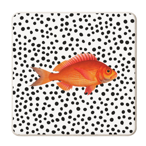 Goldfish | Polka Dot - personalised beer coaster by The 13 Prints