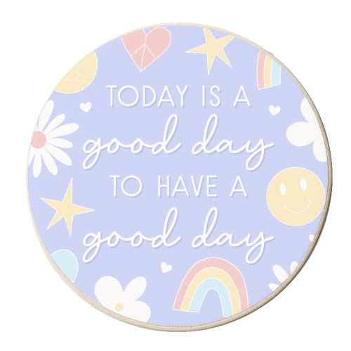 Good day to have a good day print - personalised beer coaster by The Girl Next Draw