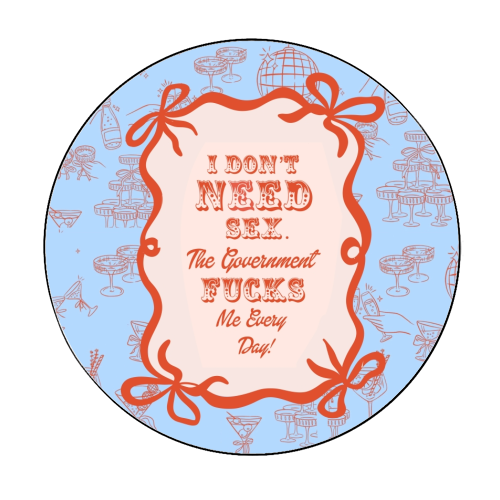 GOOD JOB GOVERNMENT. - Circle Sticker by Wallace Elizabeth