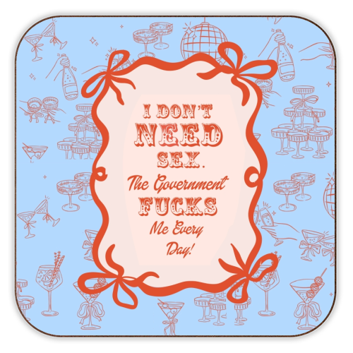 GOOD JOB GOVERNMENT. - personalised beer coaster by Wallace Elizabeth