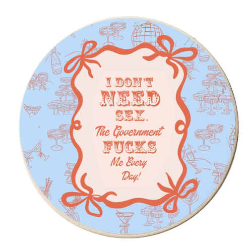 GOOD JOB GOVERNMENT. - personalised beer coaster by Wallace Elizabeth