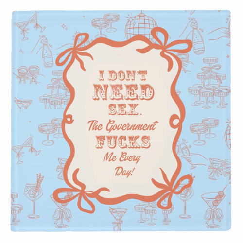 GOOD JOB GOVERNMENT. - personalised beer coaster by Wallace Elizabeth