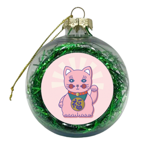 Good Luck Cat - xmas bauble by Ania Wieclaw