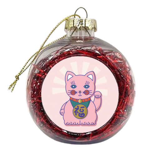 Good Luck Cat - xmas bauble by Ania Wieclaw