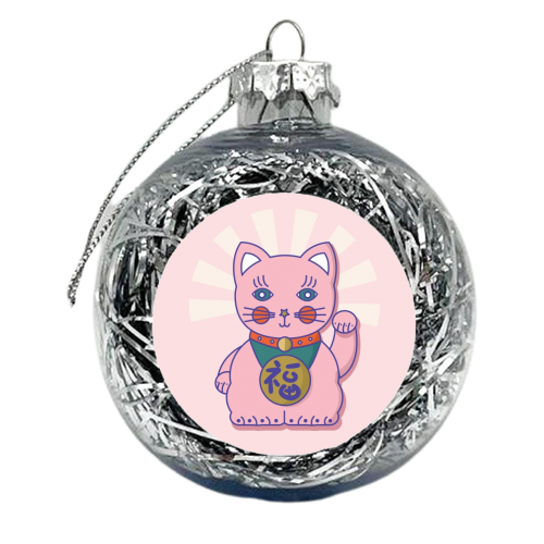 Good Luck Cat - xmas bauble by Ania Wieclaw