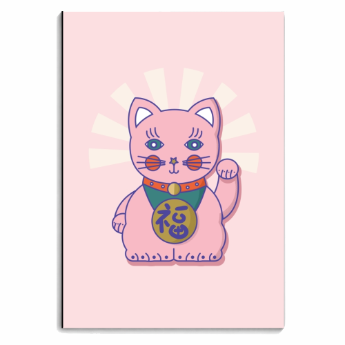 Good Luck Cat - personalised A4, A5, A6 notebook by Ania Wieclaw