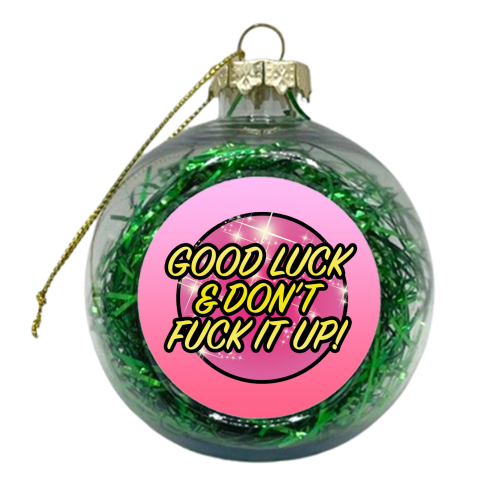 Good Luck - xmas bauble by Bite Your Granny