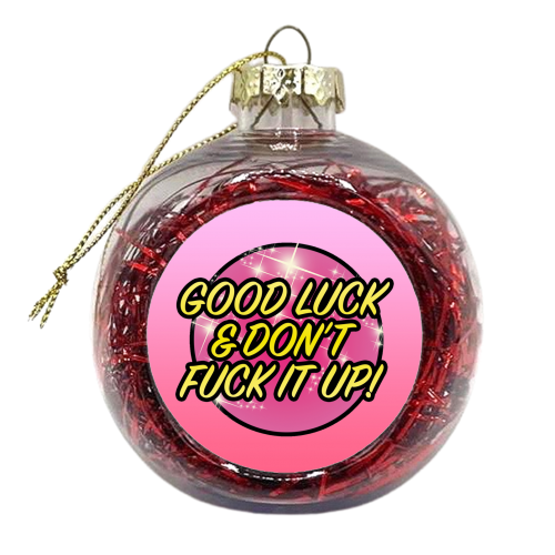 Good Luck - xmas bauble by Bite Your Granny