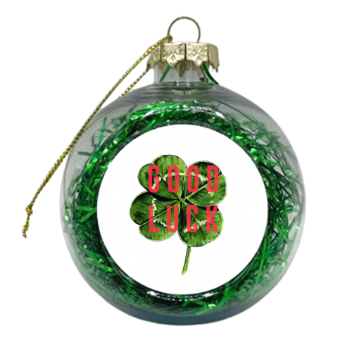Good Luck - xmas bauble by The 13 Prints
