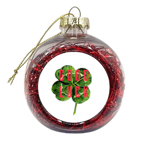 Good Luck - xmas bauble by The 13 Prints