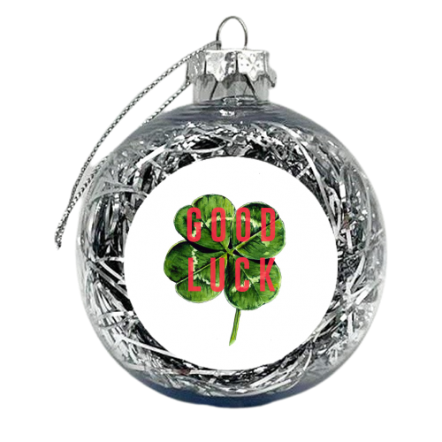 Good Luck - xmas bauble by The 13 Prints