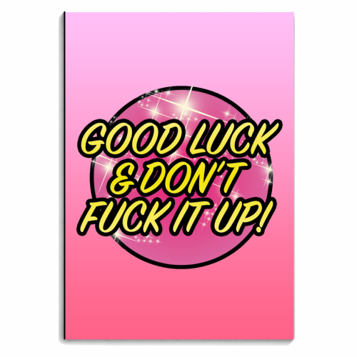 Good Luck - personalised A4, A5, A6 notebook by Bite Your Granny