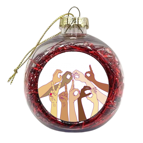 Good Vibes - xmas bauble by Notsniw Art