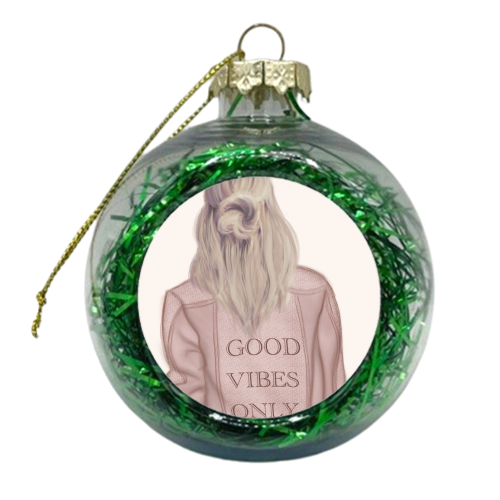 Good Vibes Only - xmas bauble by Ellie Mackinnon