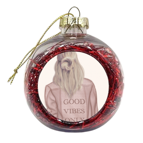 Good Vibes Only - xmas bauble by Ellie Mackinnon