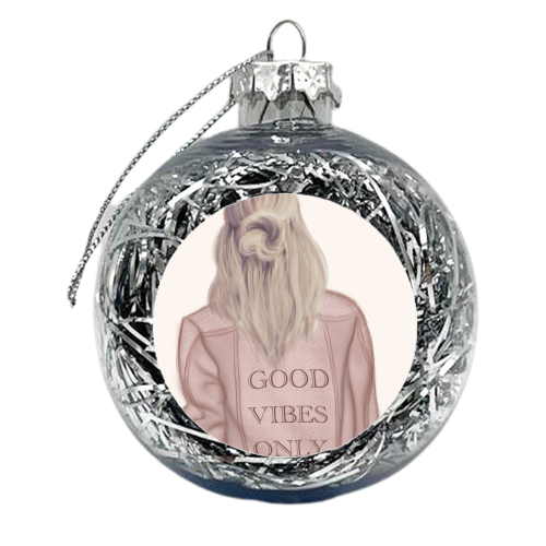 Good Vibes Only - xmas bauble by Ellie Mackinnon