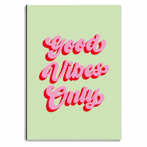 Good vibes only - personalised A4, A5, A6 notebook by Kind of Simple Designs