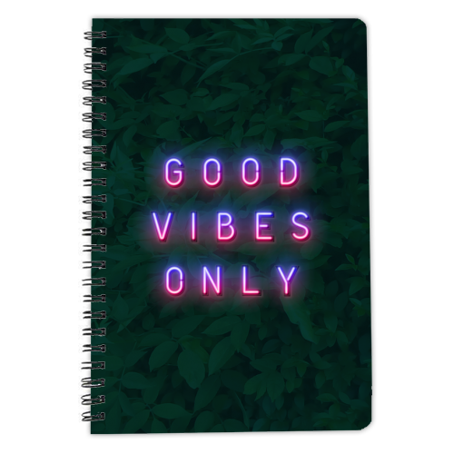 GOOD VIBES ONLY - personalised A4, A5, A6 notebook by Paper Deep Design