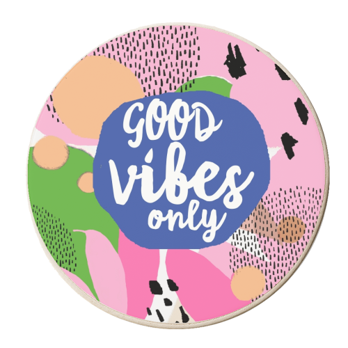 Good Vibes Only - personalised beer coaster by Giddy Kipper