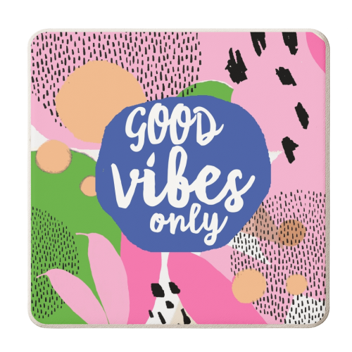 Good Vibes Only - personalised beer coaster by Giddy Kipper