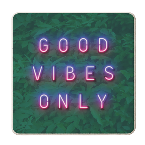 GOOD VIBES ONLY - personalised beer coaster by Paper Deep Design