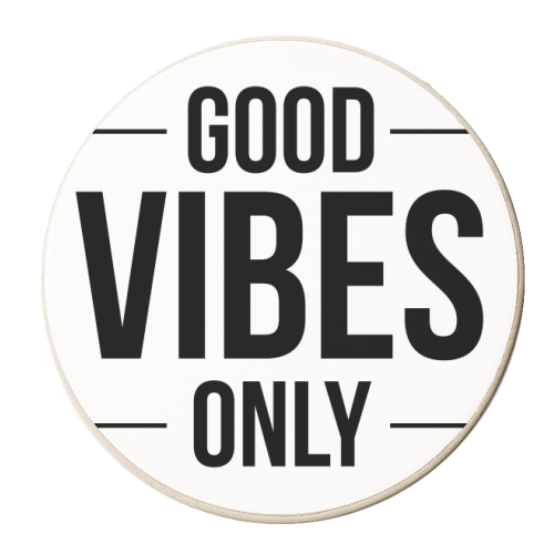 Good Vibes Only - personalised beer coaster by The Native State