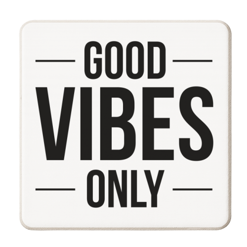 Good Vibes Only - personalised beer coaster by The Native State
