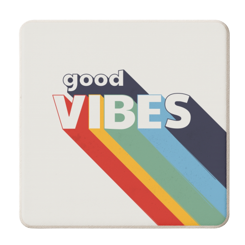 GOOD VIBES - personalised beer coaster by Ania Wieclaw