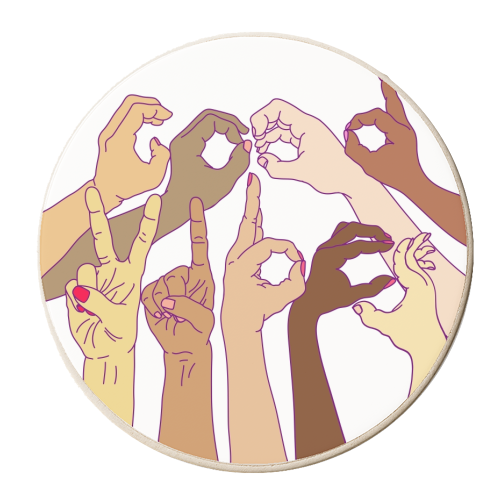 Good Vibes - personalised beer coaster by Notsniw Art