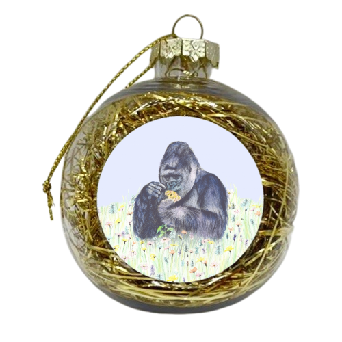 Gorilla - xmas bauble by Rachel Foreman