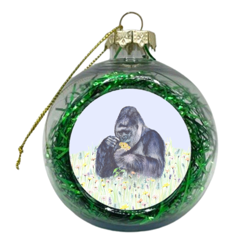 Gorilla - xmas bauble by Rachel Foreman