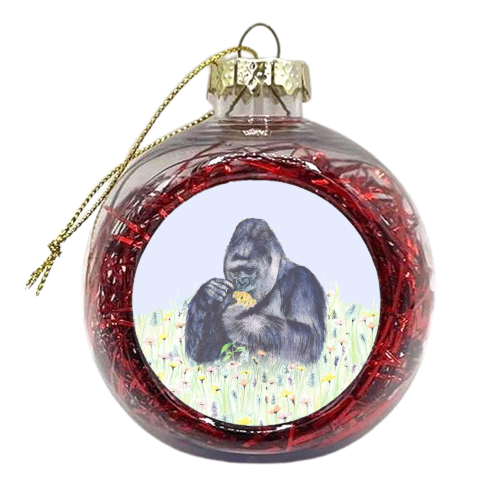 Gorilla - xmas bauble by Rachel Foreman