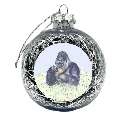 Gorilla - xmas bauble by Rachel Foreman