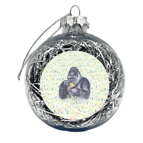 Gorilla Meadow - xmas bauble by Rachel Foreman