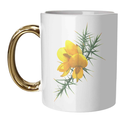 Gorse Flowers - unique mug by She Walks She Paints