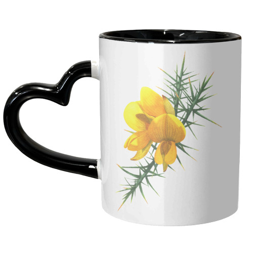 Gorse Flowers - unique mug by She Walks She Paints