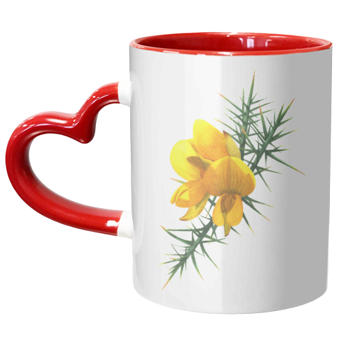 Gorse Flowers - unique mug by She Walks She Paints