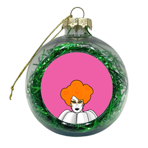 Gottmik Portrait (pink version) - xmas bauble by Adam Regester