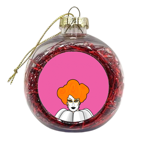 Gottmik Portrait (pink version) - xmas bauble by Adam Regester