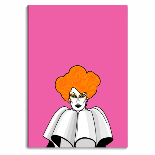 Gottmik Portrait (pink version) - personalised A4, A5, A6 notebook by Adam Regester