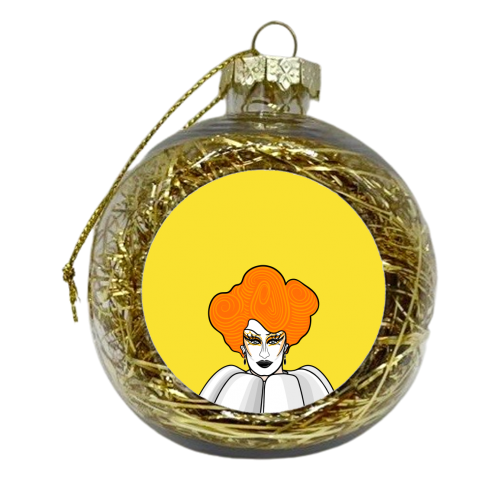 Gottmik Portrait (yellow version) - xmas bauble by Adam Regester