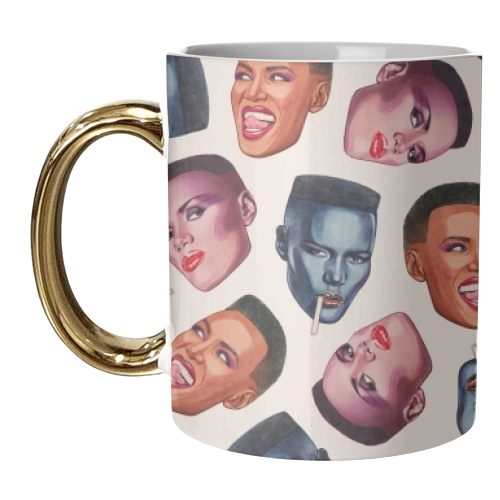 Grace Faces - unique mug by Helen Green
