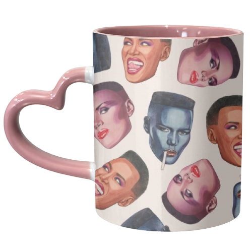 Grace Faces - unique mug by Helen Green