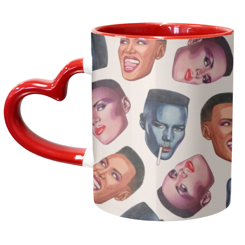 Grace Faces - unique mug by Helen Green