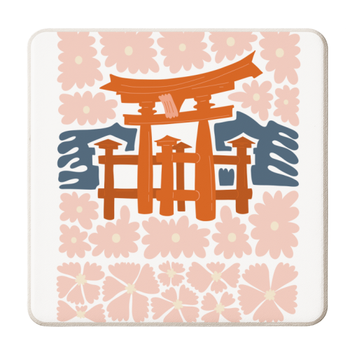 grand torli gate - miyajima, japan - personalised beer coaster by Move Studio