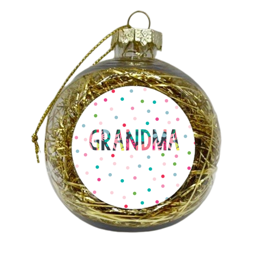 Grandma floral - xmas bauble by The Boy and the Bear