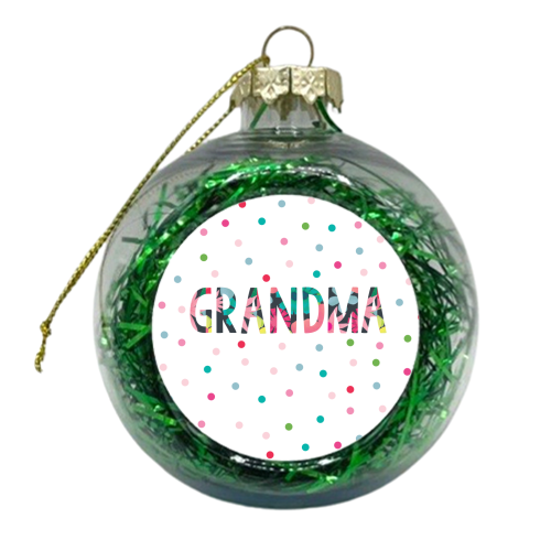 Grandma floral - xmas bauble by The Boy and the Bear